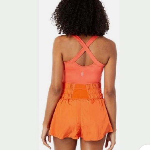 Free People Movement Way Home Skortsie S Orange Morning Burst Dress Athletic - Picture 4 of 16